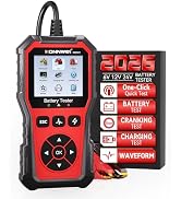 KONNWEI KW331 Car Battery Tester with Cloud Printing 10-2000CCA 6/12/24V Lead-Acid, AGM, Lithium ...