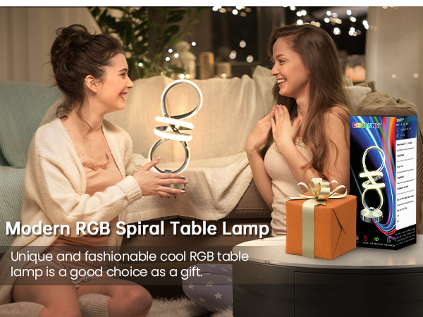 RGB Modern Spiral Table Lamp