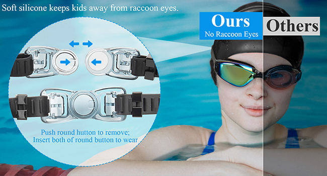 adult swimming goggles with nose cover