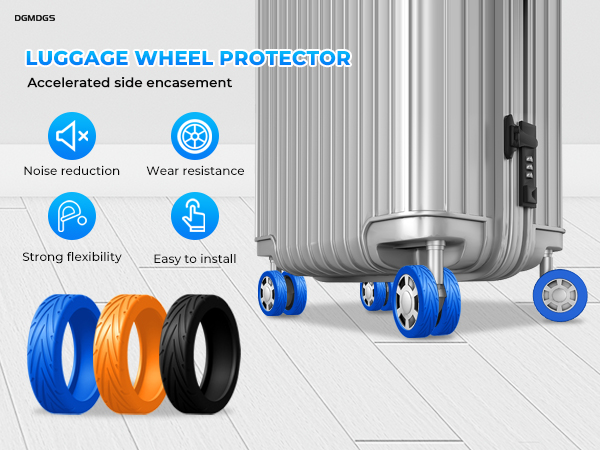 travelling case accessories silicone level 8 suitcase luggage compartment wheel protection