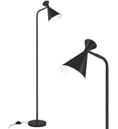 PARTPHONER Floor Lamp for Living Room, Modern Adjustable Metal Heads Standing Lamps, Simple Desig...
