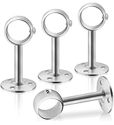 Ceiling Curtain Rod Holder, Heavy Duty Curtain Rod Bracket for Wall, Stainless Steel, Silver Ceil...