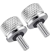 Amazicha Chrome 2 PCS Seat Bolt Screws Quick Mount 1/4"-20 Compatible for Harley Touring Sportste...