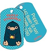 Harry Potter Niffler Treat Yourself Dog Tag, Wizarding World of Hogwarts Pet ID Tag Engraved with...