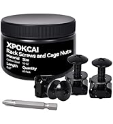 Xpokcai 60-Pack 10/32 Set Rack Screws with Nylon Washersand and Cage Nuts for Server Racks?Router...