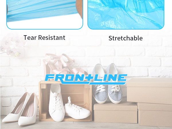 Disposable foot covers house cleaning supplies plastic booties indoor shoe protectors non slip xl