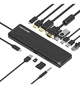 WAVLINK Triple Display USB C Docking Station with DP1.2 & HDMI1.4 &VGA, 85W PD Charging, USB 3.0 ...