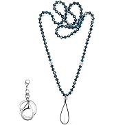 AMUU Necklace lanyard for id badge holder keys cellphone Women's Strong Neck Lanyards with metal ...