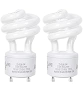 JACKYLED UL-Listed GU24 CFL Light Bulbs, T3 13W 2700K Warm White GU24 Base Compact Flourescent Bu...
