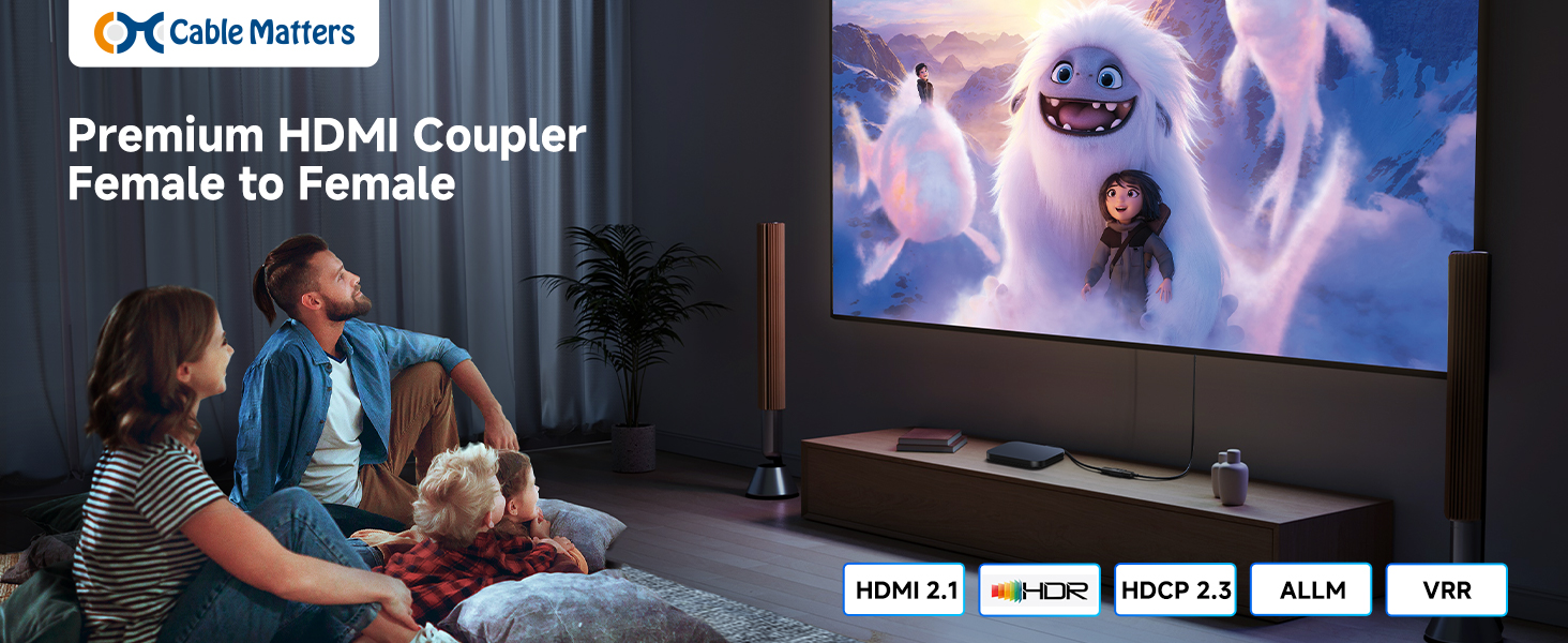 Cable Matters HDMI Coupler for 8K Video, HDMI Female to Female Adapter