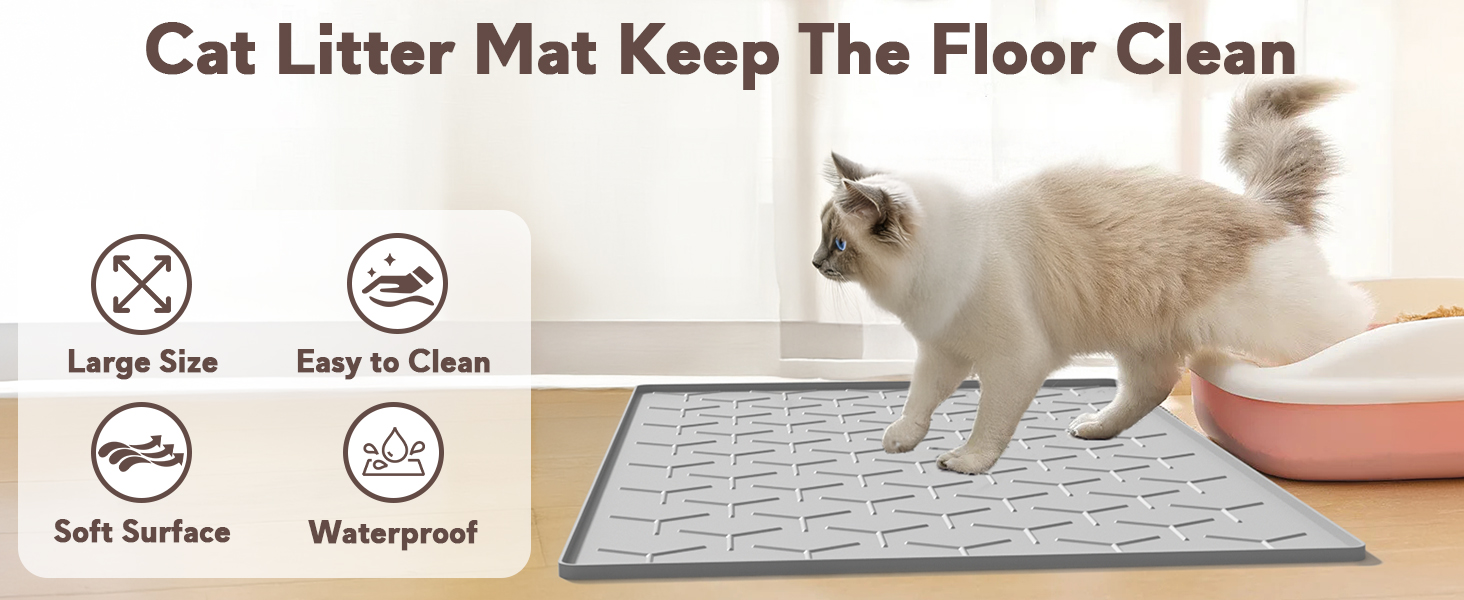 silicone cat litter mat