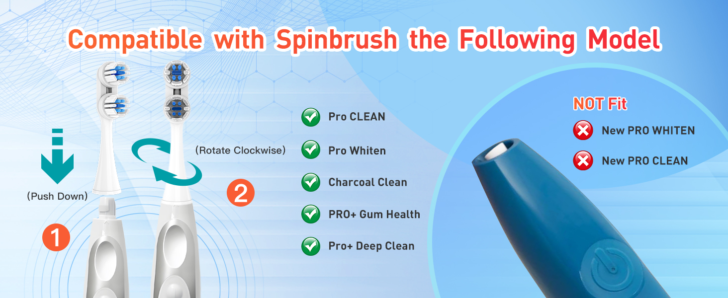 spinbrush pro clean replacement heads