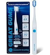 Great Gums Bioelectric Portable Toothbrush for Adults | Extra Soft Brush for Sensitive Gums and T...