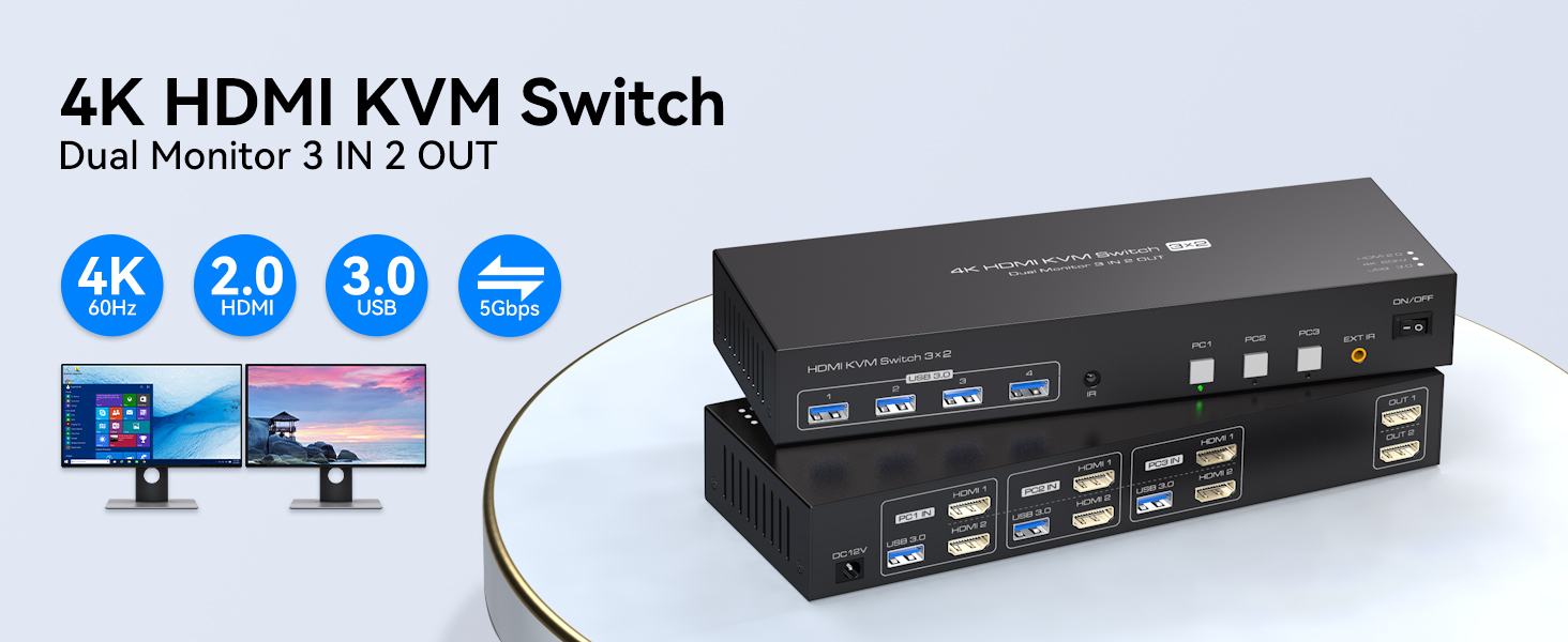 3 port KVM