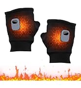 Heated Gloves for Women Men, 2026 New Rechargeable Smart Thermostatic Electric Heated Fingerless ...