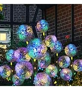 Solar Garden Lights Outdoor - Solar Flowers Lights Outdoor Decorative Waterproof Upgraded, 40 Hou...