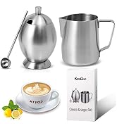 KSENDALO Deluxy Sugar and Creamer Set, Stainless Cream and Sugar Set(2020upgrade), Deluxy Coffee ...