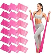 GHCTFE 18PCS Resistance Bands Bulk, Non-Latex Physical Therapy Bands, Professional Flat Bands for...