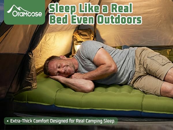 Sleep Like a Real Bed, Even Outdoors Extra-Thick Comfort Designed for Real Camping Sleep