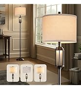 AIEAMPDO 65'' Farmhouse Floor Lamp for Living Room with 2 Light Sources, Vintage Tall Standing La...