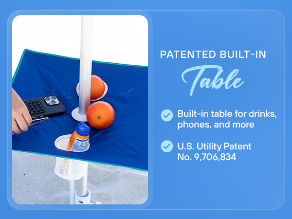 7 Foot Heavy Duty HIGH Wind Beach Umbrella sand anchor & Tilt Sun Shelter sun pool portable