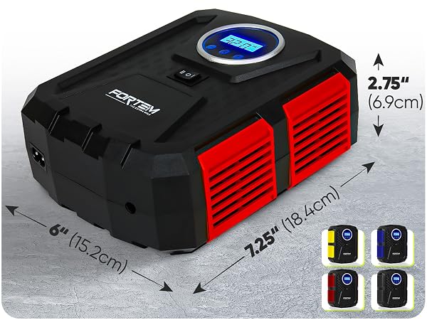 Sleek and compact design available in 4 colors, measuring just 7.25" × 6" × 2.75".