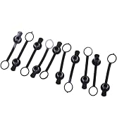 10 PCS Black Waterproof Cap for DC Power Cap DC022B Jack Silicone Waterproof Cover DC Power Cap D...