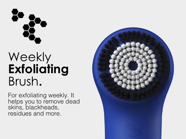 face scrubber facial cleansing brush with magnetic replacement weekly exfoliating brush