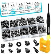 Bemaka 400Pcs Computer Screws Assortment Kit, Motherboard Standoffs Screws PC Screws for Universa...