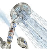 BESAQUO 9 Settings Filtered Shower head with Handheld with Power Wash | Hard Water Softener,Remov...