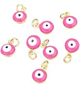 BEEFLYING Evil Eye Charms Alloy Enamel Gold Charms Women Bracelet Pendants for DIY Jewelry Making...
