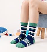 Eyean Kids Boys Athletic Socks Basketball Sport Cotton Breathable Crew Youth Casual Socks 6 Pairs