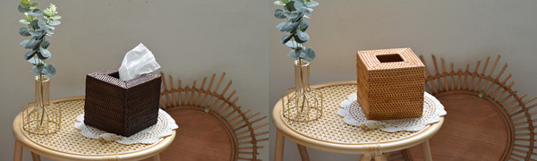 rattan tissue box