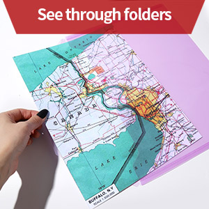 see through plastic folders