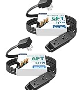 DEWENWILS 6FT Flat Plug Extension Cord 3 Prong Ultra Thin Power Strip, 13A/125V/1625W, 16/3 Awg G...