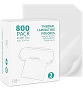 Binditek 800 Pack Bulk Thermal Laminating Pouches, 3 Mil, 9x11.5 Inches Laminating Sheets, for Le...