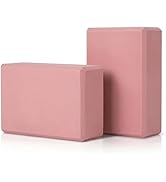 Wimwum High Density EVA Yoga Blocks 2 Pack, 280g Pro-Level Exercise Brick (46-52 Shore C Firmness...