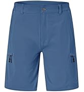 Rdruko Men's Hiking Shorts 9" Quick Dry Lightweight Outdoor Work Travel Golf Casual Cargo Shorts ...
