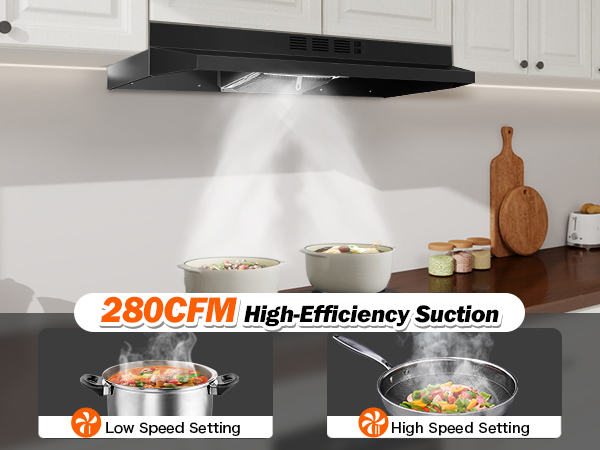 30 inch Range hood with 280 CFM