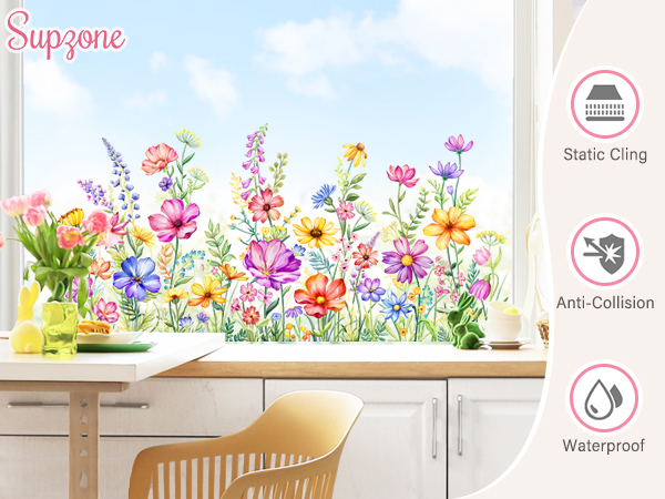 WILDFLOWER WINDOW CLING