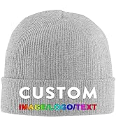 Custom Beanies Hats Men Winter Knitted Hat for Women Personalized Beanie Knit Cap Cuffed Design Y...