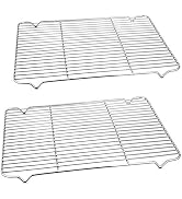 P&P CHEF Cooling Baking Rack Pack of 2, 16.6" x 11.5", Stainless Steel Cooling Racks for Cooking ...