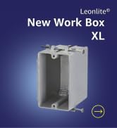 LEONLITE 22.5 Cubic Inch One Gang New Work Electrical Outlet Box, Ultra-deep Device Box, PVC Elec...