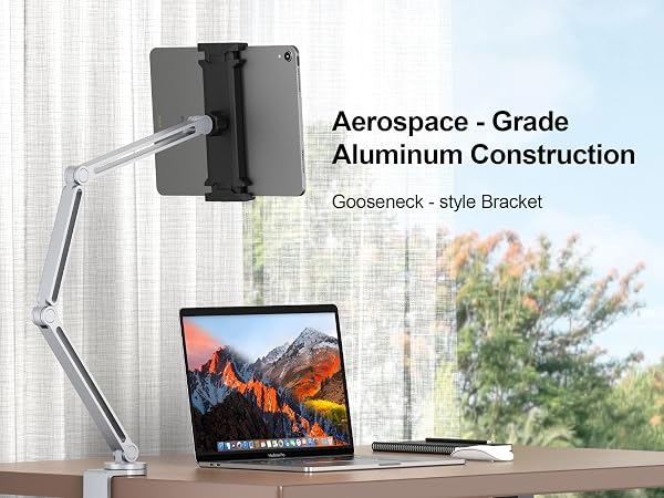 Aerospace - Grade Aluminum construction Gooseneck - style Bracket