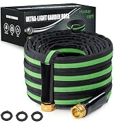 HODUP Garden Hose 15 FT - Sturdy, Flexible, Heavy-Duty, Lightweight, Kink-Free with 3/4