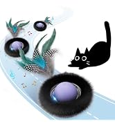 KiwiLove Interactive Cat Toy Ball-Automatic Motion Activated Ball Cat Toys for Indoor Cats, Recha...