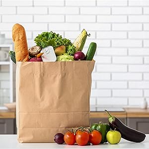 Kraft Paper Bags - Brown Paper Bags for Lunch - Grocery Deli Paper Bags - Paper Sandwich Bags