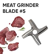 OFXDD Universal Metal Grinder Cutting Blade - Size #5 - Pack of 5 - Stainless Steel Hand Grinder ...