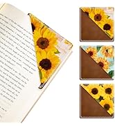 3 Pieces Leather Bookmarks, Personalized & Cute Book Accessories for Reading Lovers, Page Markers...
