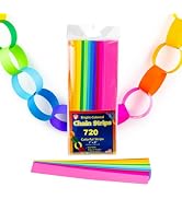 Hygloss Products Bright Paper Chain Strips for Kids Arts and Crafts, Decorations, Classroom Activ...